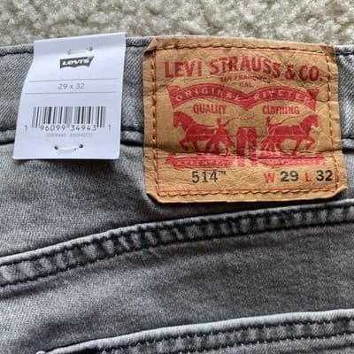 Levis 514 Straight Jeans Mens 29x32 Gray NWT - Thumbnail 7