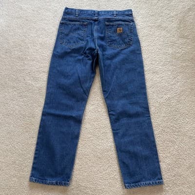 Carhartt Relaxed Fit Mens Jeans Size 36x30 Preowned Blue - Thumbnail 7
