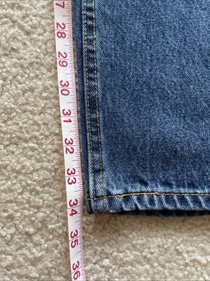 Levis 550 Straight Mens Blue Jeans Size 34x34 Preowned Excellent - Thumbnail 8