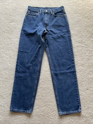 Levis 550 Straight Mens Blue Jeans Size 34x34 Preowned Excellent - Thumbnail 4