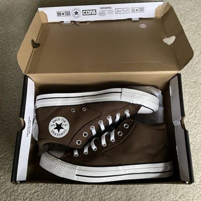 NWB Converse Malden St Mid Grounded Brown Canvas Sneakers Men 10.5 Women 12.5 - Thumbnail 9