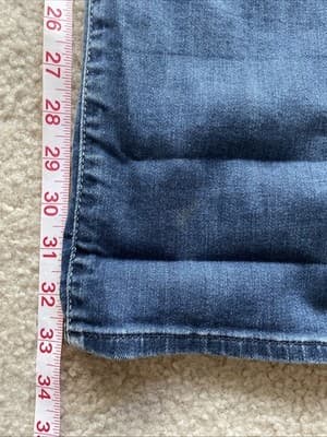 7 For All Mankind Straight Leg Womens Blue Jeans Size 30 Preowned - Thumbnail 4
