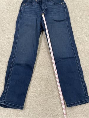 Madewell Mid Rise Stovepipe Womens Blue Jeans Size 27 Preowned Excellent - Thumbnail 5