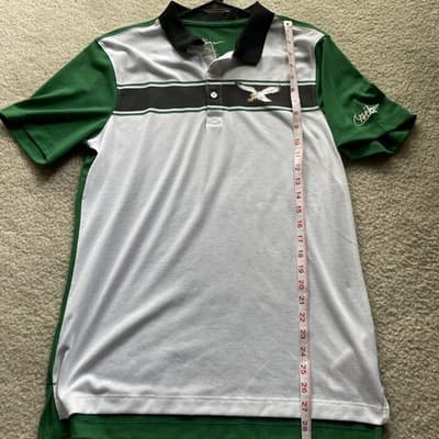 Nike Dri Fit NFL Philadelphia Eagles Polo Size Small Preowned Green White Black - Thumbnail 6