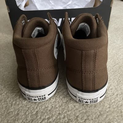 NWB Converse Malden St Mid Grounded Brown Canvas Sneakers Men 10.5 Women 12.5 - Thumbnail 5