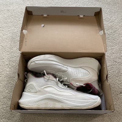 Basketball Sneakers - Under Armour Curry 3Zer0 24 White Clay Mens 8.5 Women 10 - Thumbnail 9