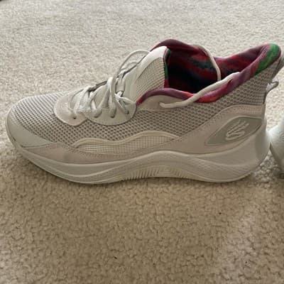 Basketball Sneakers - Under Armour Curry 3Zer0 24 White Clay Mens 8.5 Women 10 - Thumbnail 7