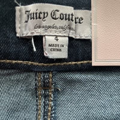 Juicy Couture Dark Blue Jean Shorts Womens Size 4 NWT - Thumbnail 3