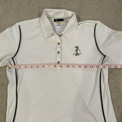 Golf Polos Womens Size Medium Lot of 2, Country Club Logos, White Footjoy Norman - Thumbnail 10