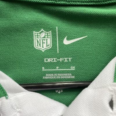 Nike Dri Fit NFL Philadelphia Eagles Polo Size Small Preowned Green White Black - Thumbnail 2