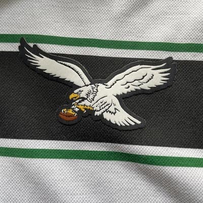 Nike Dri Fit NFL Philadelphia Eagles Polo Size Small Preowned Green White Black - Thumbnail 5