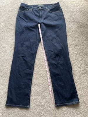 LRL Lauren Ralph Lauren Modern Straight Curvy Blue Jeans Womens Size 12 - Thumbnail 3