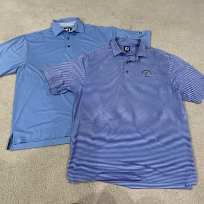 Footjoy Mens Large Golf Polos Lot of 2, Country Club Logos - Thumbnail 2