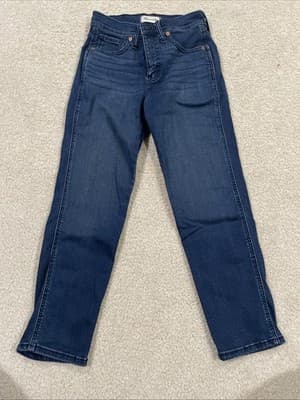 Madewell Mid Rise Stovepipe Womens Blue Jeans Size 27 Preowned Excellent - Thumbnail 2