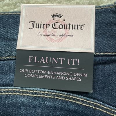 Juicy Couture Dark Blue Jean Shorts Womens Size 4 NWT - Thumbnail 6