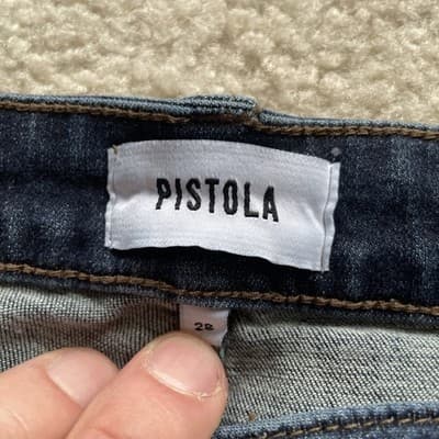 Pistola Womens Jeans Size 28 Dark Blue Preowned Excellent - Thumbnail 2
