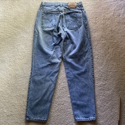 Levis 550 Made in Usa Relaxed Fit Tapered Leg Blue Jeans Womens Size 12 M - Thumbnail 5