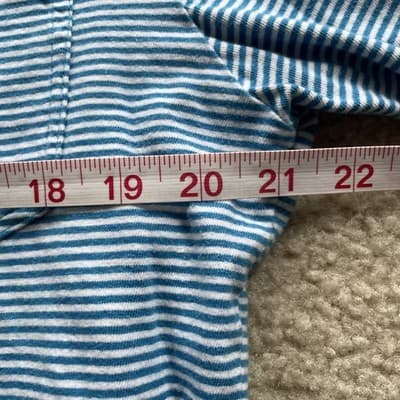 Johnnie O Polo 100% Cotton Mens xl Blue Striped Preowned Good - Thumbnail 7