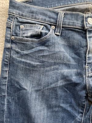 7 For All Mankind Straight Leg Womens Blue Jeans Size 30 Preowned - Thumbnail 6