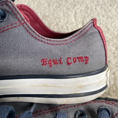 Chuck Taylor Converse Low Women 8.5 Men 6.5 Preowned Rare Equi Comp Blue/Maroon - Thumbnail 3