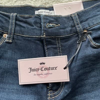 Juicy Couture Dark Blue Jean Shorts Womens Size 4 NWT - Thumbnail 2