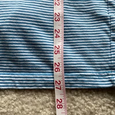 Johnnie O Polo 100% Cotton Mens xl Blue Striped Preowned Good - Thumbnail 5