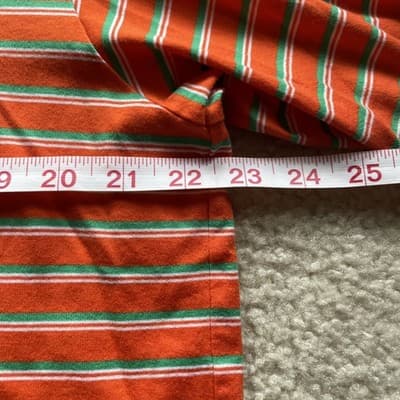 Ralph Lauren Polo Golf Polo Mens Large Orange Green Striped Pima Cotton Preowned - Thumbnail 7