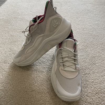 Basketball Sneakers - Under Armour Curry 3Zer0 24 White Clay Mens 8.5 Women 10 - Thumbnail 2