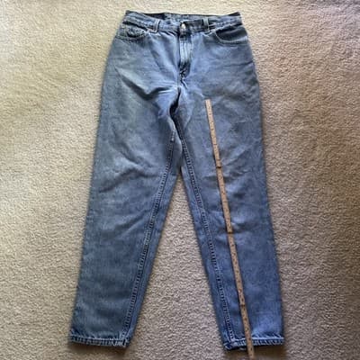Levis 550 Made in Usa Relaxed Fit Tapered Leg Blue Jeans Womens Size 12 M - Thumbnail 3