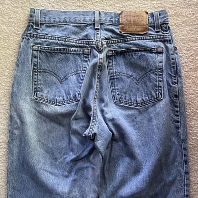 Levis 550 Made in Usa Relaxed Fit Tapered Leg Blue Jeans Womens Size 12 M - Thumbnail 6