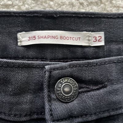 Levis 315 Shaping Bootcut Black Jeans Womens Size 32 Preowned - Thumbnail 2