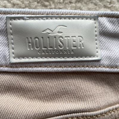 Hollister Ultra High Rise Mom Jean White & Tan Womens Size 9R 28x27 Preowned - Thumbnail 10