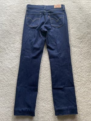 Levis 314 Shaping Straight Womens Size 27 Dark Blue Jeans Preowned - Thumbnail 6
