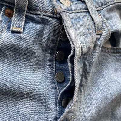 Levis 501 S Skinny Rough Hem Womens 24x28 Preowned Good - Thumbnail 2