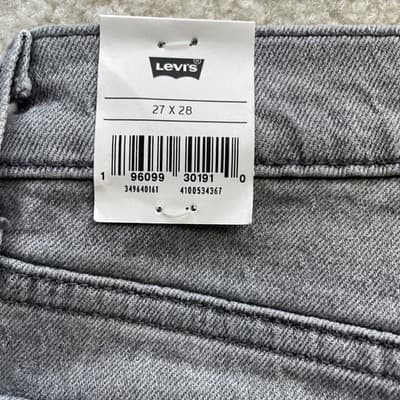 Levis Wedgie Straight Gray Womens Size 27 Brand New with Tags NWT - Thumbnail 9