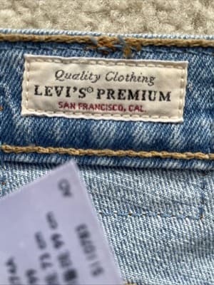 Levis 501 Skinny Fit Mens 29x28 Blue Jeans Preowned - Thumbnail 2