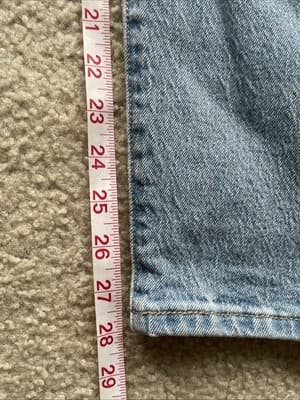 Levis 501 Skinny Fit Mens 29x28 Blue Jeans Preowned - Thumbnail 7