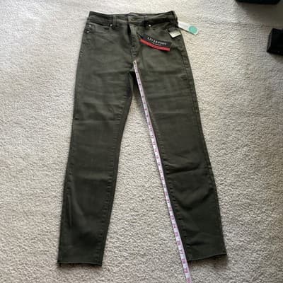 Liverpool High Rise Ankle Green Rough Hem Womens Size 6/28 NWT - Thumbnail 5