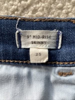 Madewell 9” Mid Rise Skinny Blue Jeans Womens Size 25 Preowned - Thumbnail 5