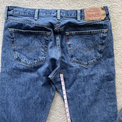 Levis 501 100% Cotton Straight Leg Button Fly Mens 38x30 Preowned Excellent - Thumbnail 2