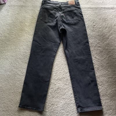 Levis Ribcage Straight Black Jeans Women’s Size 32 Preowned Good - Thumbnail 7