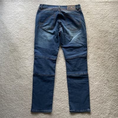 Ring Of Fire Slim Fit Moto Mens Size 33x30 Blue Jeans Preowned - Thumbnail 10