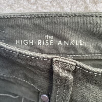 Liverpool High Rise Ankle Green Rough Hem Womens Size 6/28 NWT - Thumbnail 3