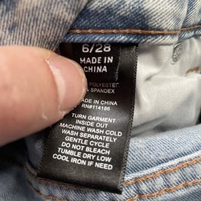 Frye Straight Leg Rough Hem Light Blue Jeans Womens Size 6/28 Preowned Excellent - Thumbnail 9
