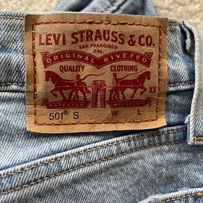 Levis 501 S Skinny Rough Hem Womens 24x28 Preowned Good - Thumbnail 3