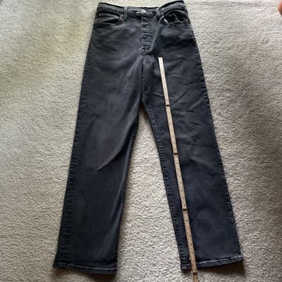 Levis Ribcage Straight Black Jeans Women’s Size 32 Preowned Good - Thumbnail 3