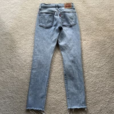 Levis 501 S Skinny Rough Hem Womens 24x28 Preowned Good - Thumbnail 7