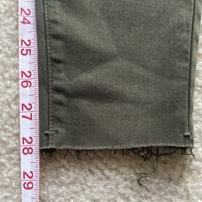 Liverpool High Rise Ankle Green Rough Hem Womens Size 6/28 NWT - Thumbnail 6