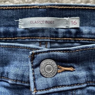Levi’s Classic Boot Blue Jeans Womens Size 16 Preowned Excellent - Thumbnail 2