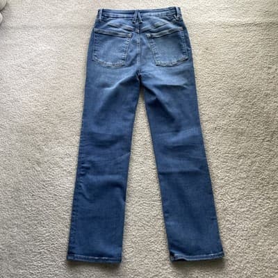 Good American Straight Leg Blue Jeans Womens Size 3 Preowned Excellent - Thumbnail 7
